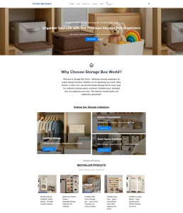 storage box world ecommerce website