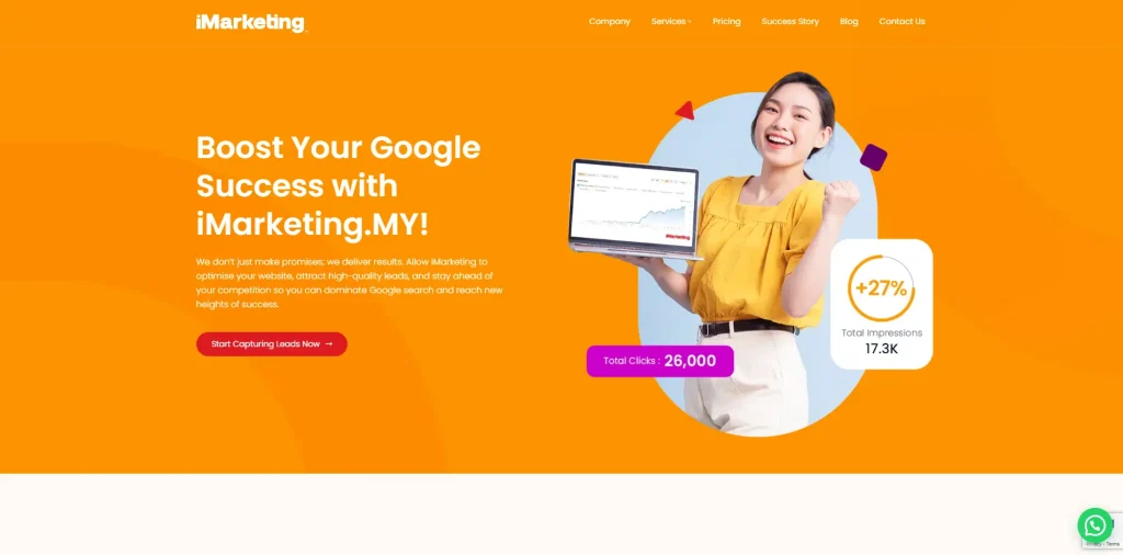 iMarketing website screenshot iMarketing website screenshot