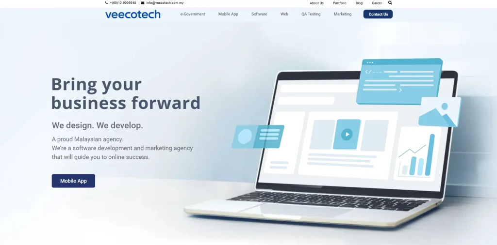 Veecotech website screenshot Veecotech website screenshot