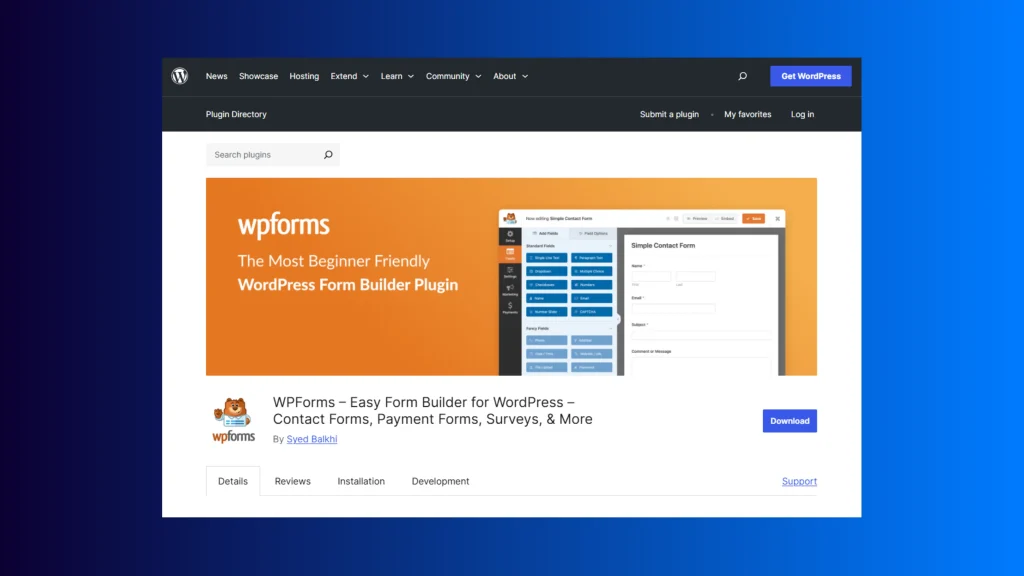 WPForms 插件