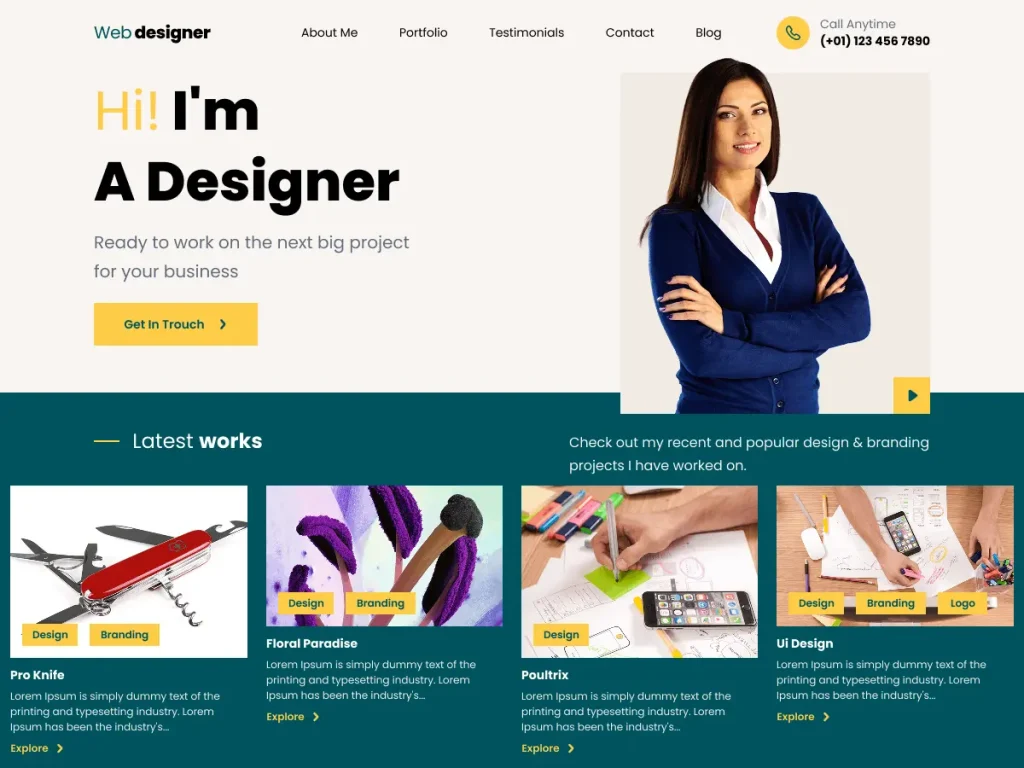 business portfolio website