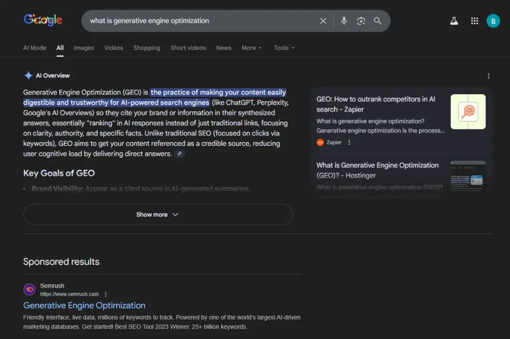 SEO: How Information Is Delivered What is generative engine optimization (GEO)