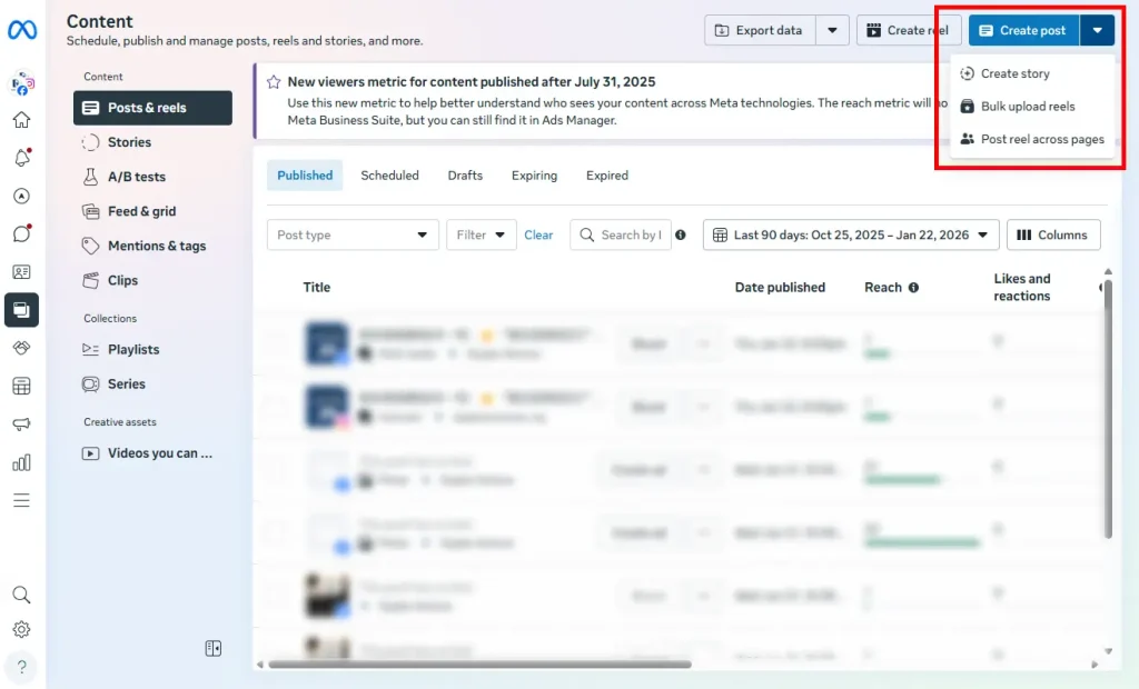 How to Schedule Content in Meta Business Suite
