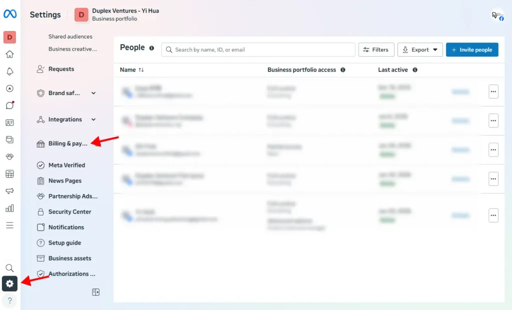 Billing and payments