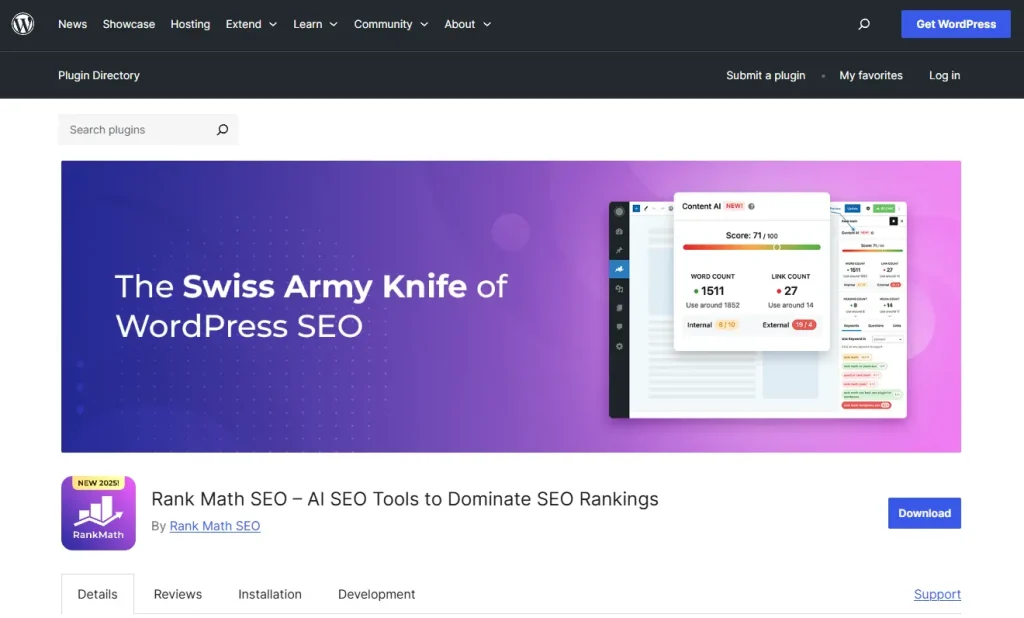 rankmath seo wordpress plugin