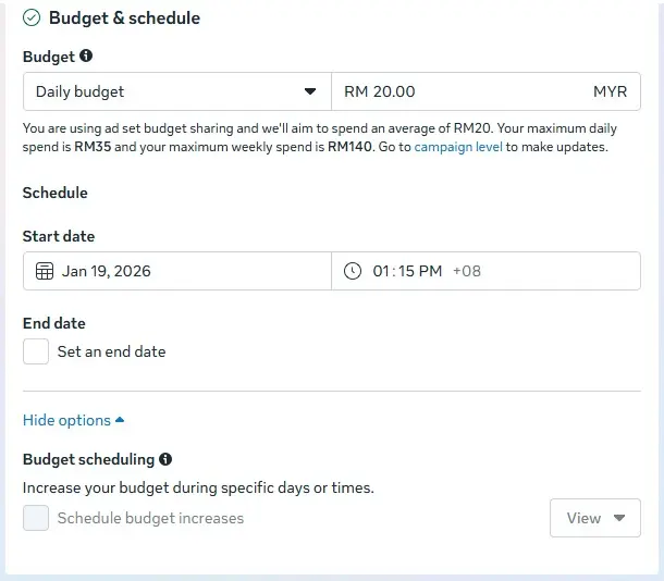 Set Your Budget and Schedule