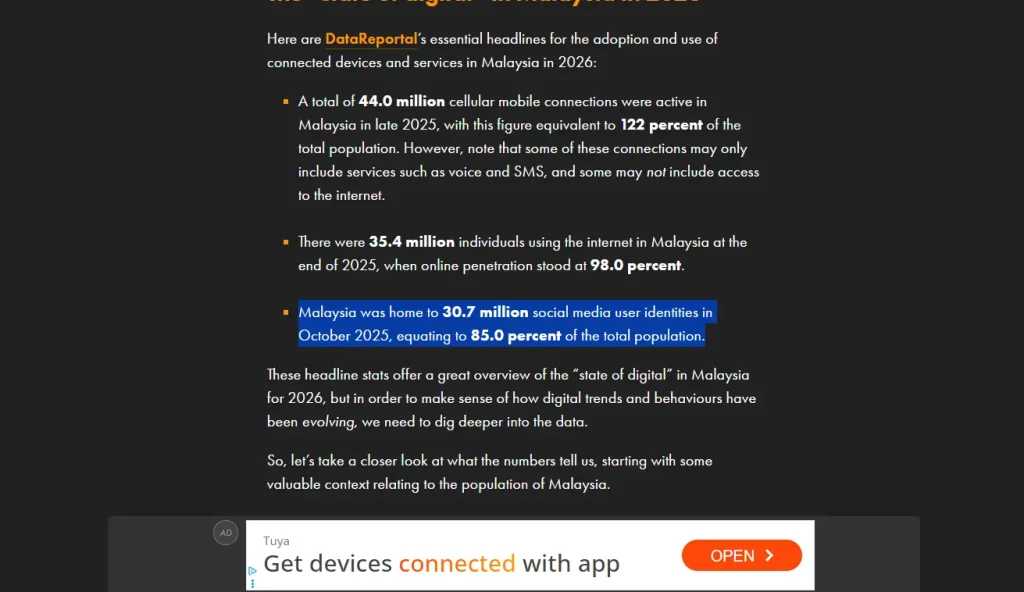 DataReportal Digital 2026 malaysia 10 Platform Media Sosial Teratas 2026 di Malaysia