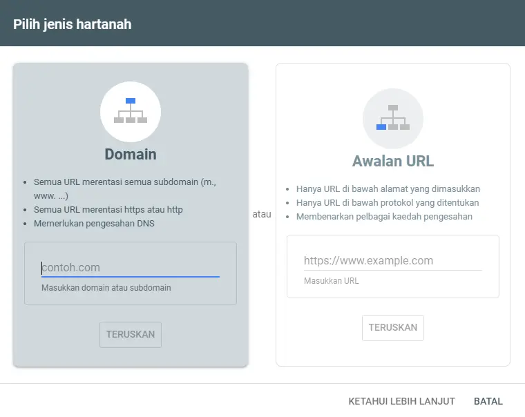 Pilih jenis hartanah