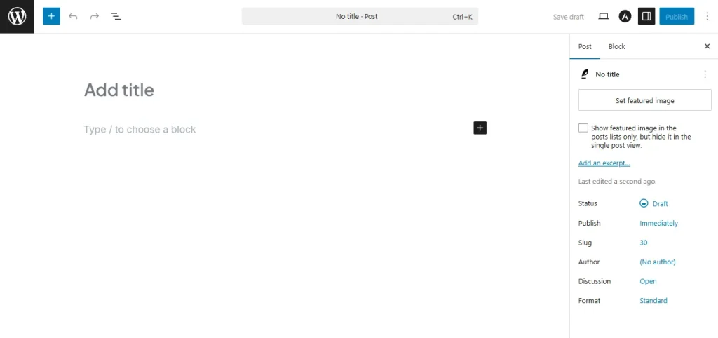 WordPress Add Blog Post