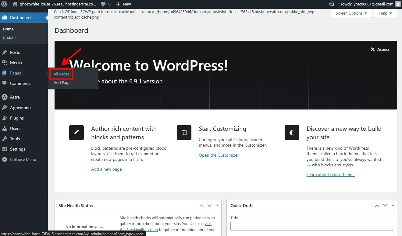 WordPress All Pages